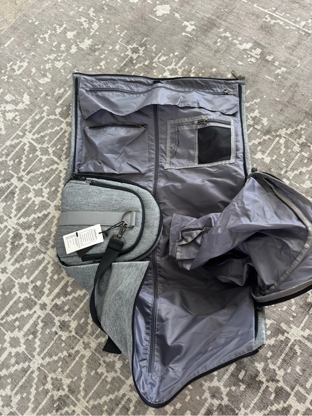 Convertible Garment Carry On Duffle Bag Shoulder Strap Hanging Suit Travel